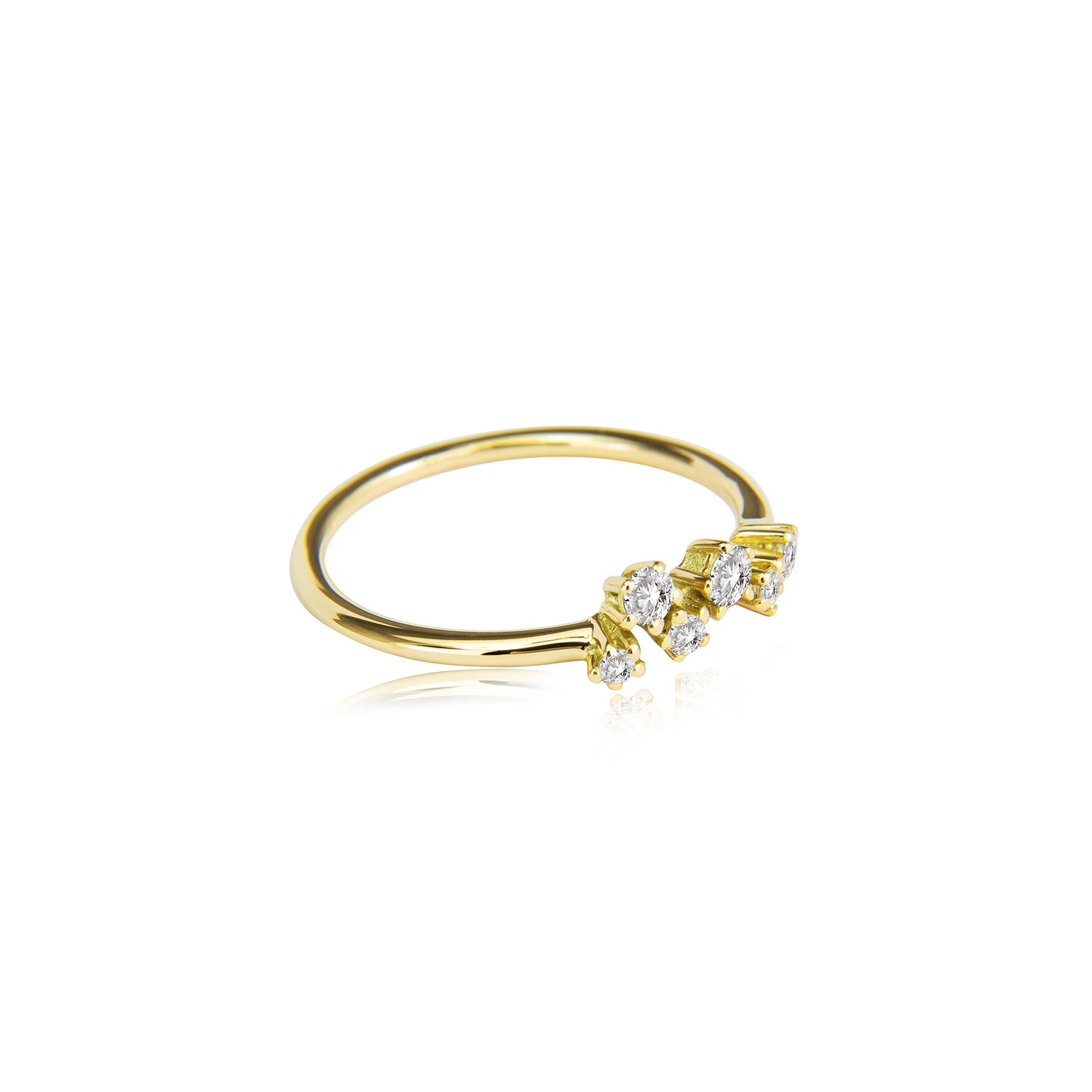 Sparkle Ring mit 6 Brillanten | Fairmined Gold