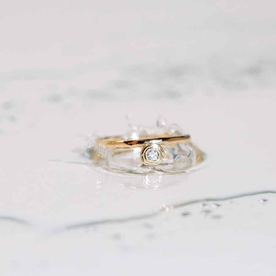 Drops of Memories nachhaltiger Ring aus Echtgold